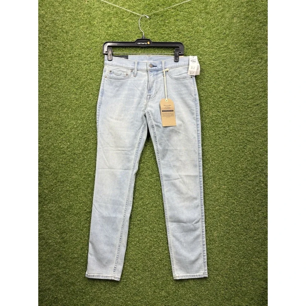 Abercrombie & Fitch Jeans Mens 29x30 Felix Super Slim Light Wash Denim NWT